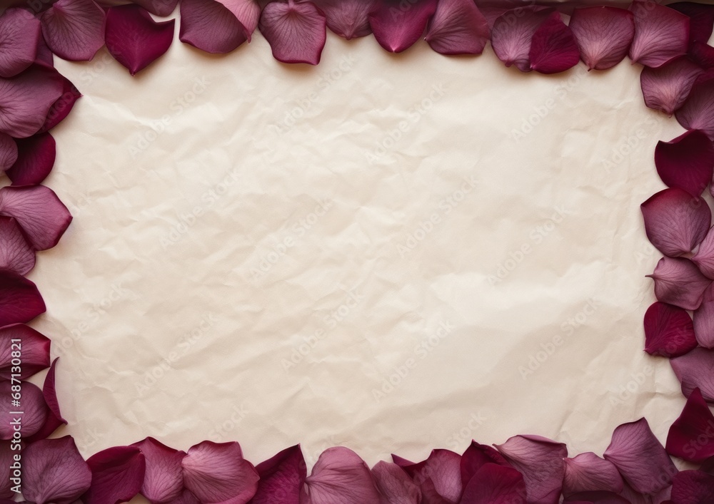 Obraz premium Top view romantic dried flowers on a solid background