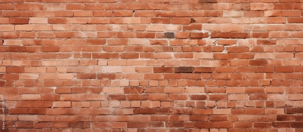 Red Brick Wall with Textured Surface Red Brick Wall with Textured Surface