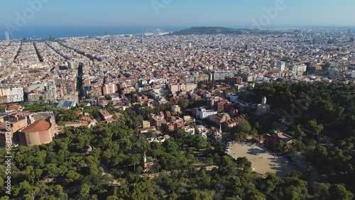 Drone photo Barcelona Spain Europe 