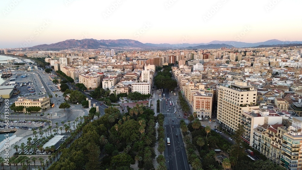 Drone photo Malaga Spain Europe