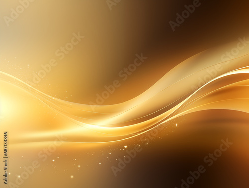 Abstact glow golden wavvy background. Copyspace for text