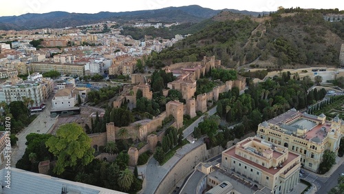 drone photo Alcazaba Malaga Spain Europe