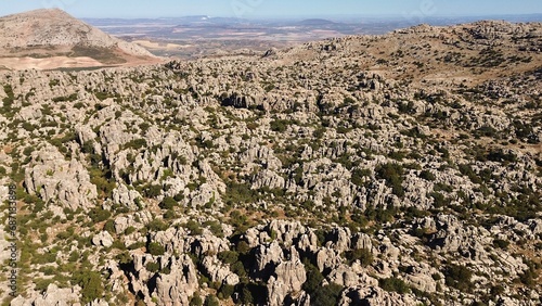 drone photo Natural Park Torcal de Antequera, Paraje Natural Torcal de Antequera Malaga Spain Europe