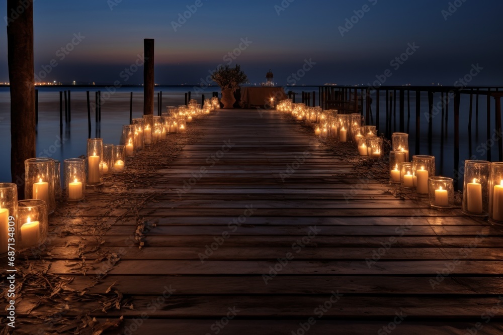 Obraz premium pier at sunset