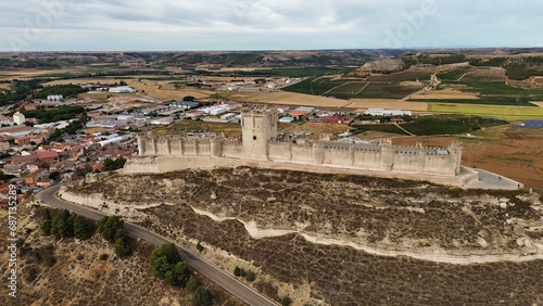 drone photo Peñafiel castle, Castillo de Peñafiel Spain Europe