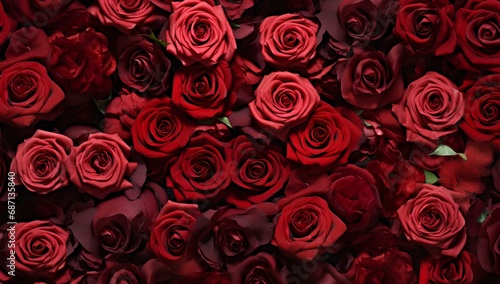 Background with red roses texture for Valentine s day and wedding.