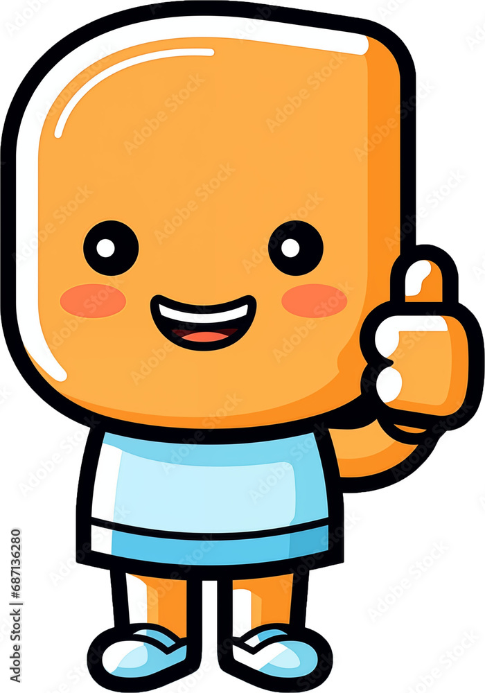 Image of a character doing a smiling thumbs up Image of a character doing a smiling thumbs up