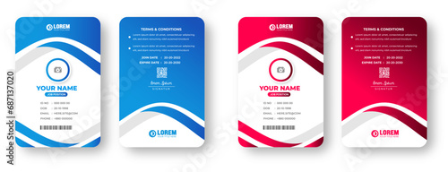 corporate Modern office Identity Card or elegant business company id card design template.