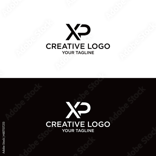 vektor desain logo xp huruf kreatif