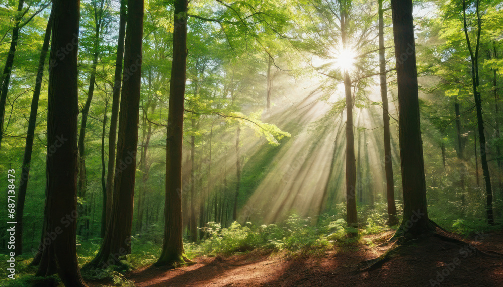 Obraz premium morning in the woods