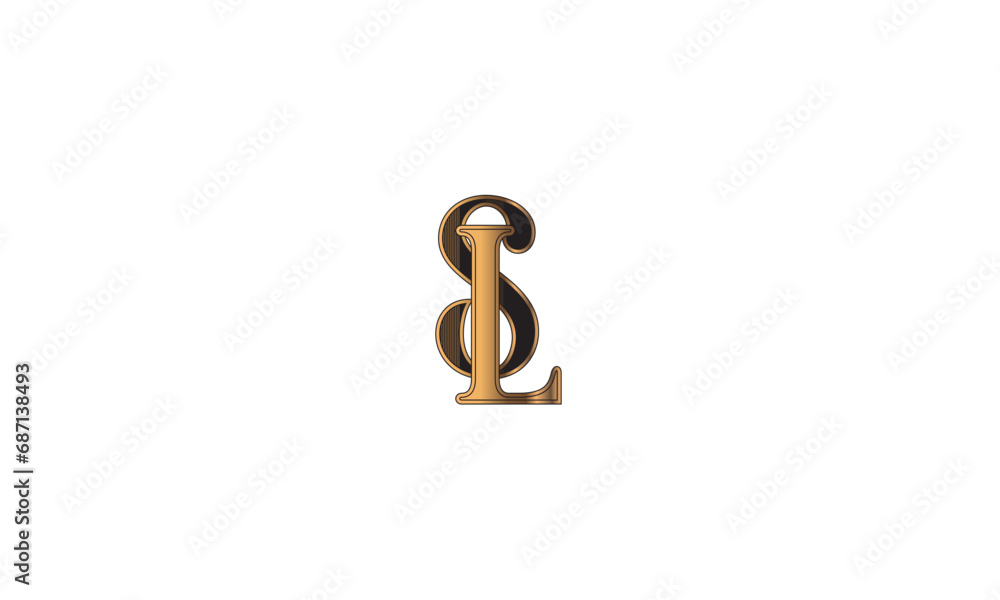 SL, LS, S, L Abstract Letters Logo Monogram SL, LS, S, L Abstract Letters Logo Monogram
