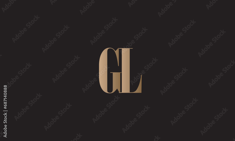 GL, LG, G, L Abstract Letters Logo Monogram GL, LG, G, L Abstract Letters Logo Monogram