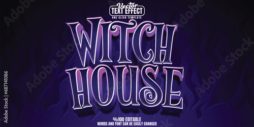 Witch house editable text effect, customizable magical and sorceress 3D font style
