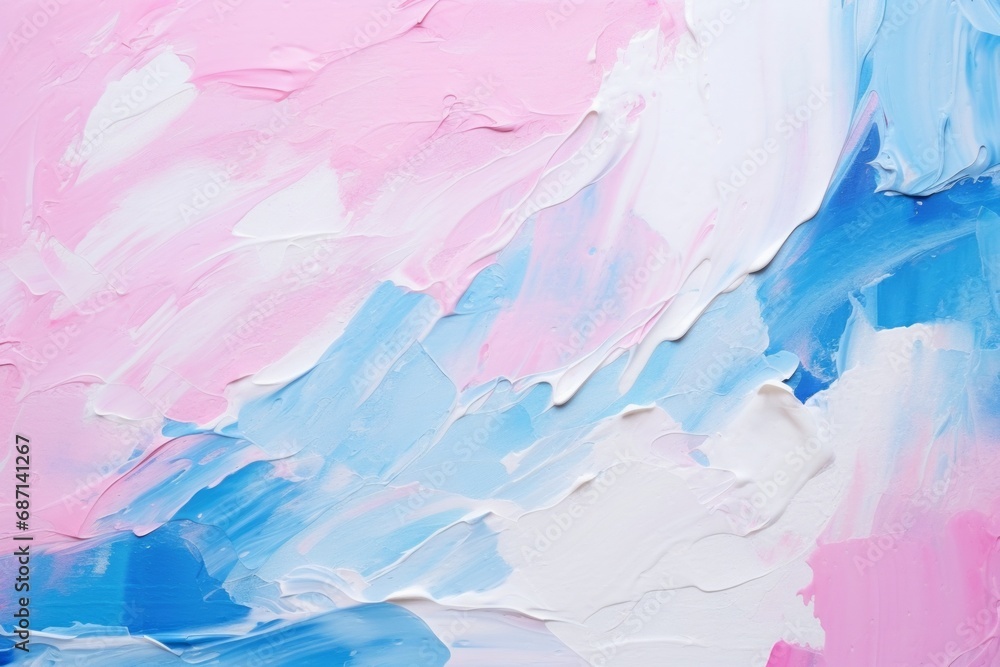 painted background in blue and pink tones, in the style of romantic flowers