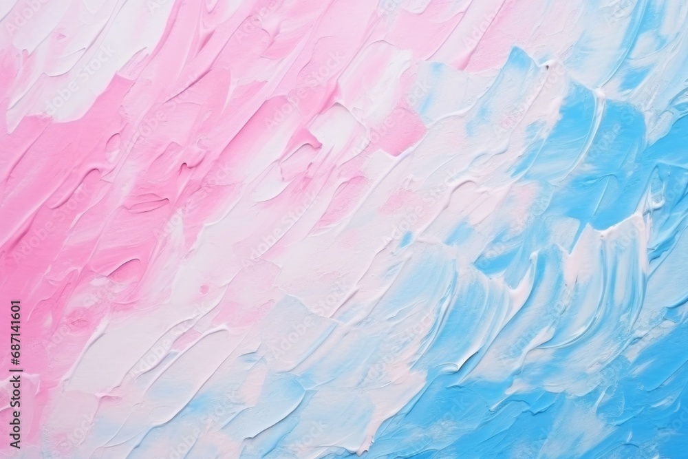 painted background in blue and pink tones, in the style of romantic flowers