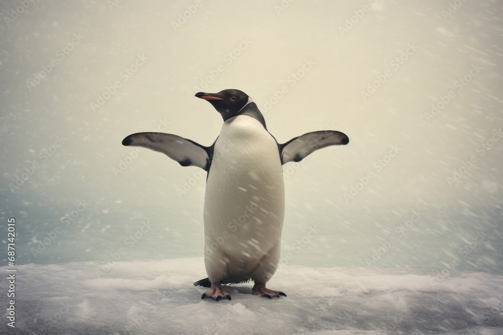 Obraz premium penguin on ice