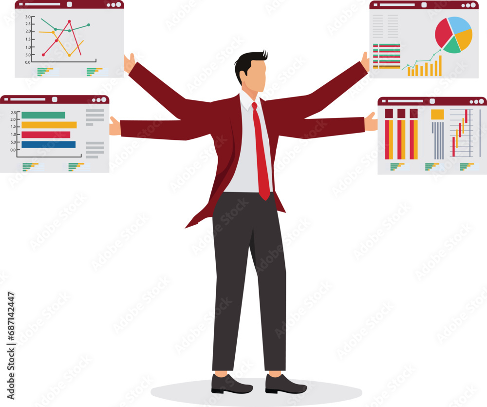 Multitasking Businessman Multitasking Businessman
