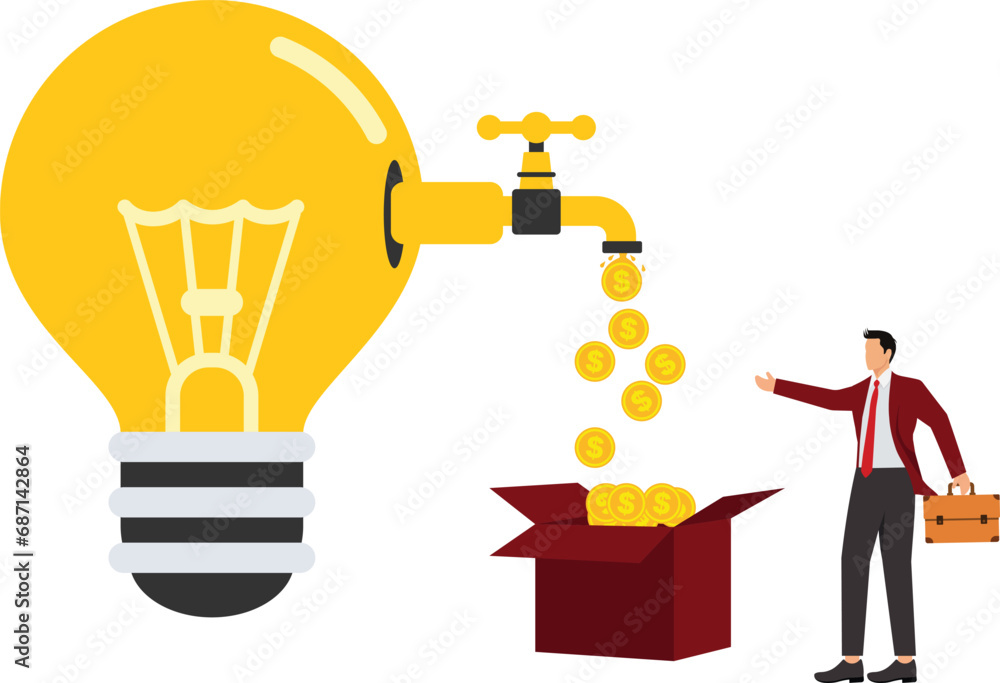 Money Idea with businessman Money Idea with businessman