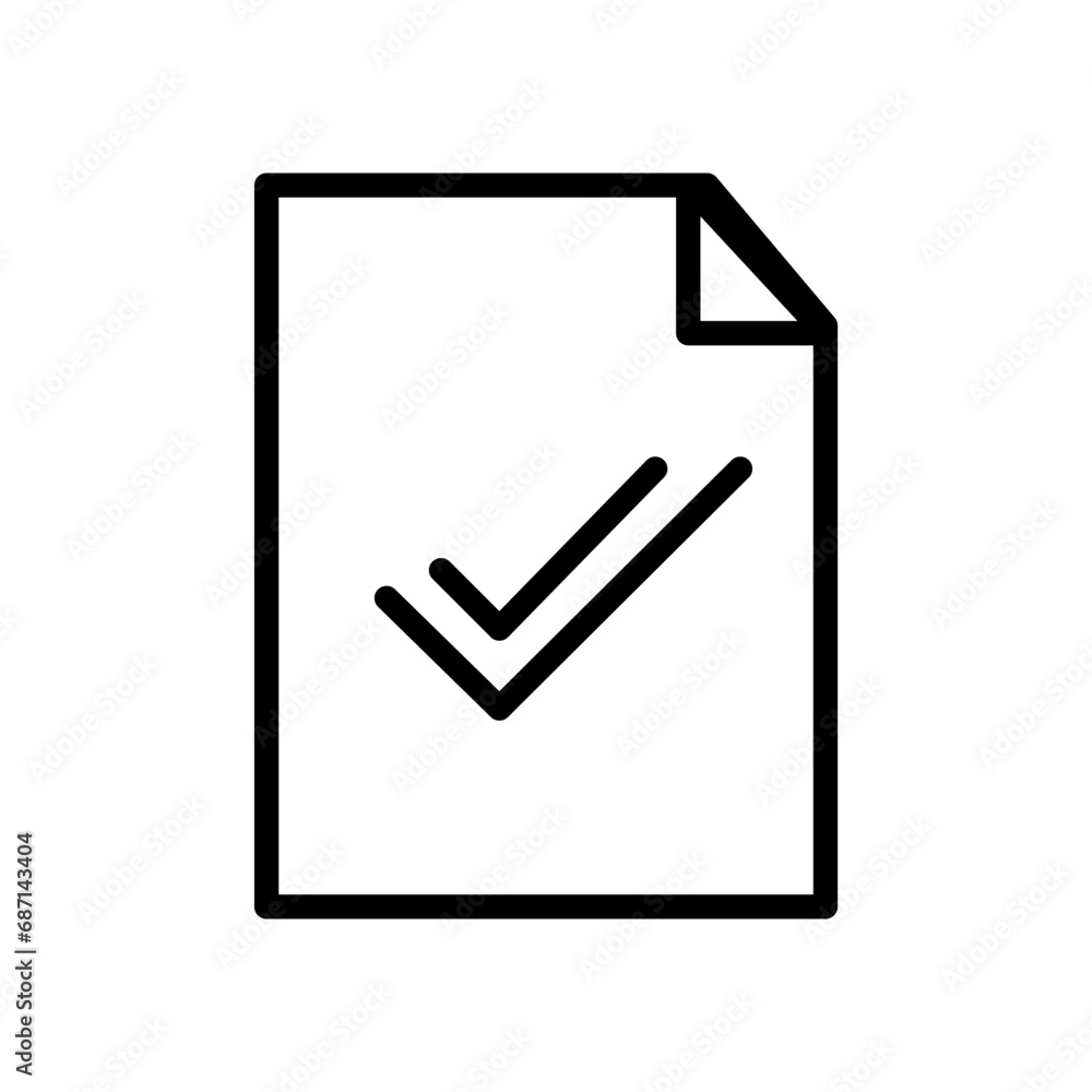 Flat vector icon include symbols such as a clipboard, paper. Checklist and document icon element for efficient office management. Agreement document with a checkbox. Questionnaire with yes Flat vector icon include symbols such as a clipboard, paper. Checklist and document icon element for efficient office management. Agreement document with a checkbox. Questionnaire with yes