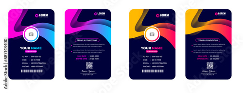 corporate Modern office Identity Card or elegant business company id card design template.