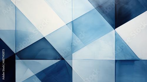Modern abstract futuristic blue and white wallpaper background. Horizontal contrasty art.