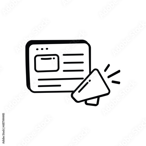 Content Marketing icon vector stock illustration