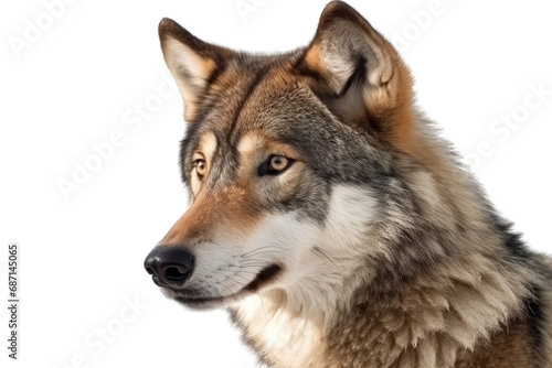 Head of a wolf -  Isolated, no background