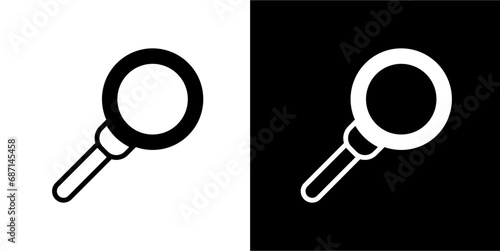 Search icon. Lup icon. Business icon. Business idea. Business graph. Black icon. Icon set.