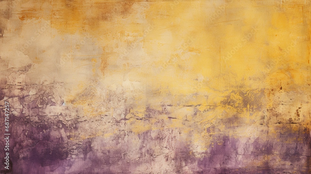 Artistic Yellow and Purple Grunge Texture Background