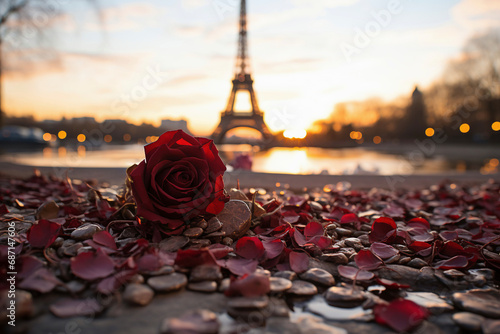 The city of love Paris, France - Valentine day concept