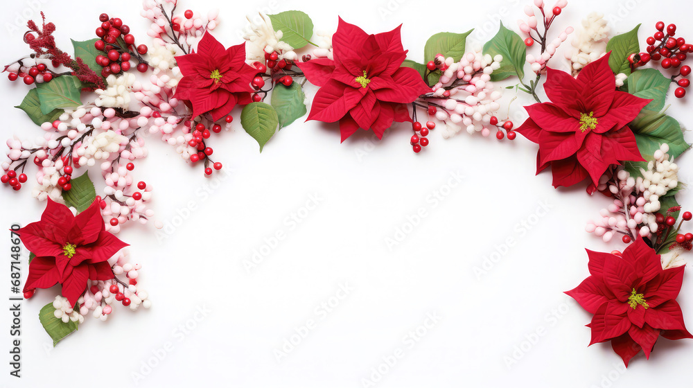 Fototapeta premium flowers christmas on background