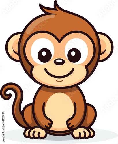 Cute monkey cartoon