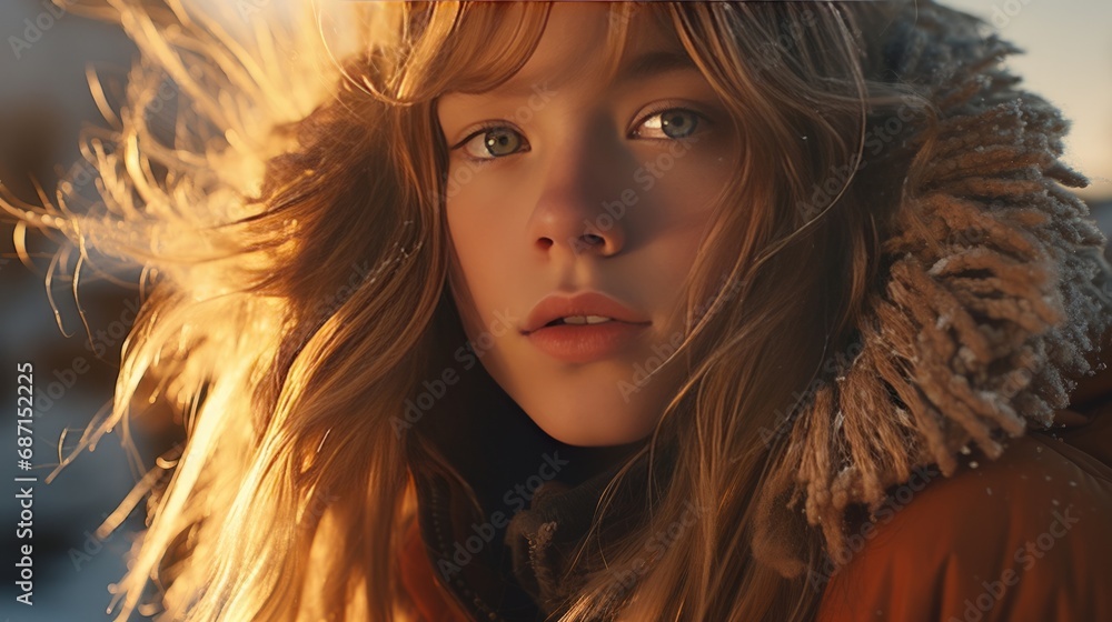 A lonely teenage girl on the street on Christmas night. The concept of loneliness during the holidays. Generation Z A lonely teenage girl on the street on Christmas night. The concept of loneliness during the holidays. Generation Z