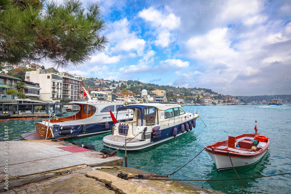 Bebek bay in Istanbul scenic waterfront view Bebek bay in Istanbul scenic waterfront view