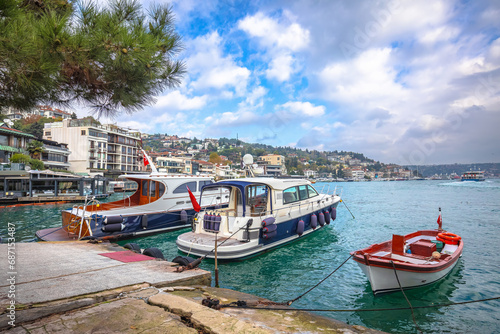Photography Bebek bay in Istanbul scenic waterfront view