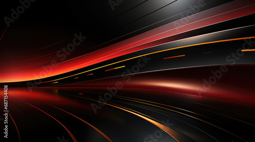 Vibrant abstract design with red and black dynamic flow.
