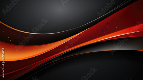 Vibrant abstract design with red and black dynamic flow.