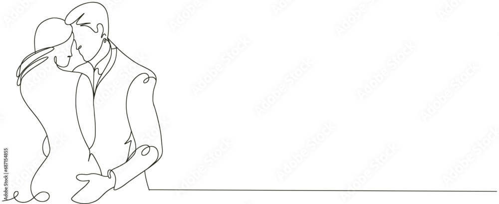 Couple valentine line art style vector Couple valentine line art style vector