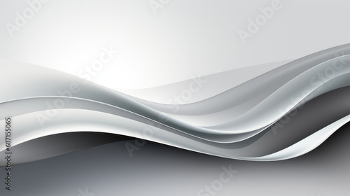 Trendy sleek silver, grey, red and white waves in a luxurious abstract design.