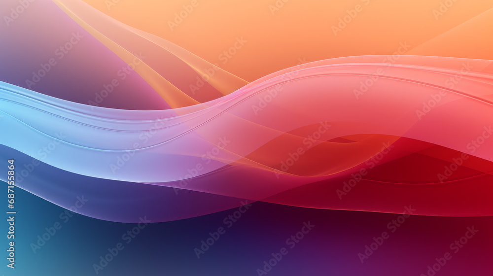 Sleek Abstract Wavy Color Swirl Design Background