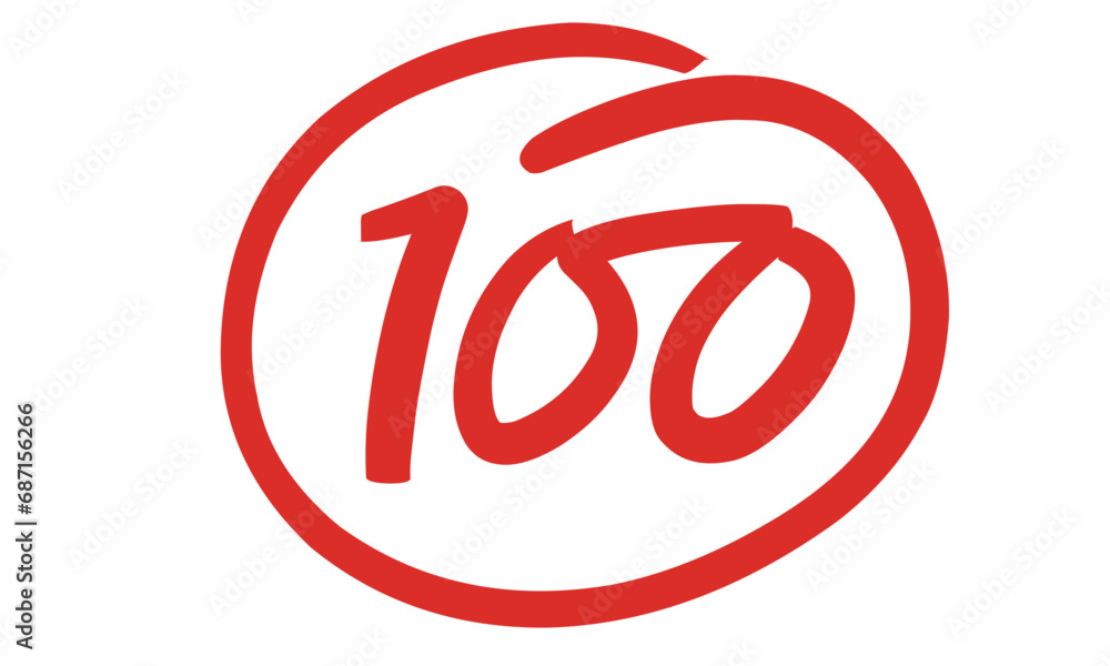 vector of perfect test results. value one hundred vector of perfect test results. value one hundred