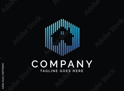 Introducing our House Sound Wave Home Logo Design Template. Ideal for businesses in apartment, estate, property, waves, eko, curve, sound, frequency, music, record, audio, beat, buildings,