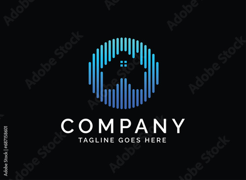 Introducing our House Sound Wave Home Logo Design Template. Ideal for businesses in apartment, estate, property, waves, eko, curve, sound, frequency, music, record, audio, beat, buildings,
