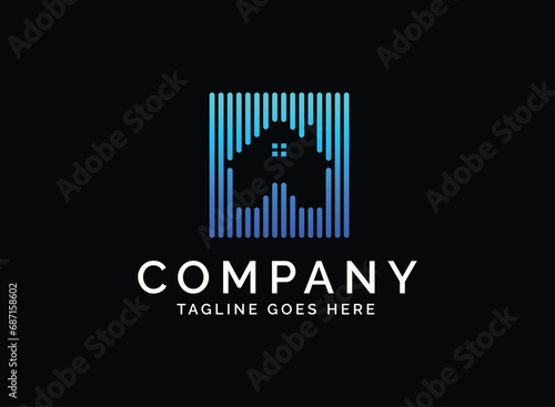 Introducing our House Sound Wave Home Logo Design Template. Ideal for businesses in apartment, estate, property, waves, eko, curve, sound, frequency, music, record, audio, beat, buildings,