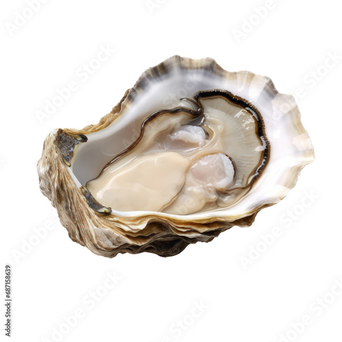 Seafood oyster isolated on transparent background. 