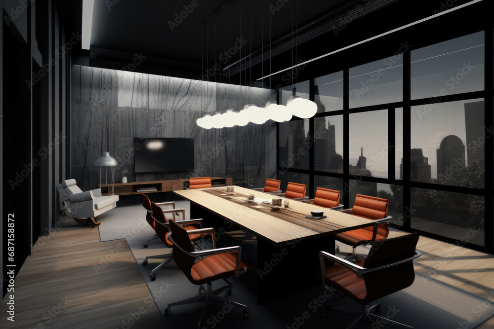 Modern Executive Meeting Room - Designed for Productive Discussions and Decision-Making.