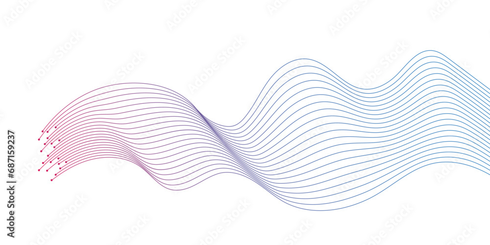 Abstract wavy lines background element. Suitable for AI, tech, network, science, digital technology theme Abstract wavy lines background element. Suitable for AI, tech, network, science, digital technology theme