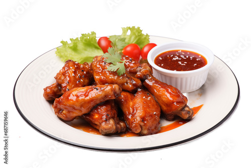 spicy chicken wings, transparent