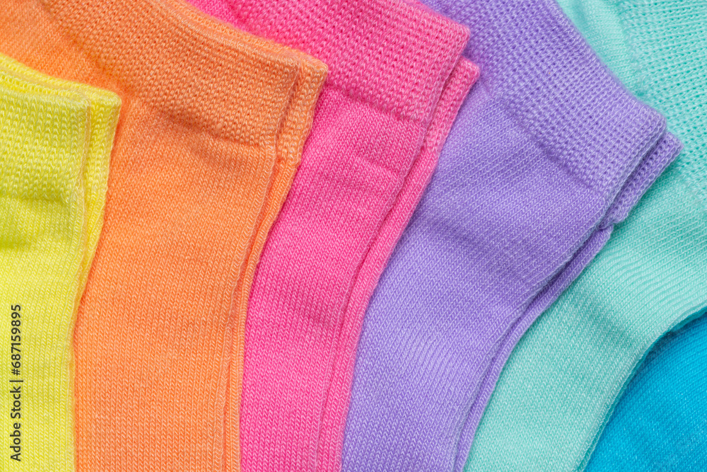 Full frame of pastel color socks Full frame of pastel color socks