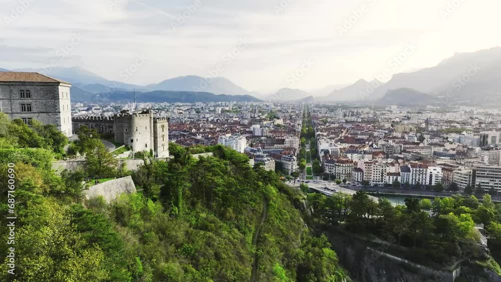 The Rabot fort in Grenoble in aerial view The Rabot fort in Grenoble in aerial view